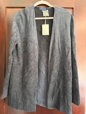 Barefoot Dreams Open Front Cozy Cardigan - Charcoal Gray